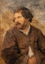 A fat man, 1635 painting by Adriaen Brouwer Royalty Free Stock Photo